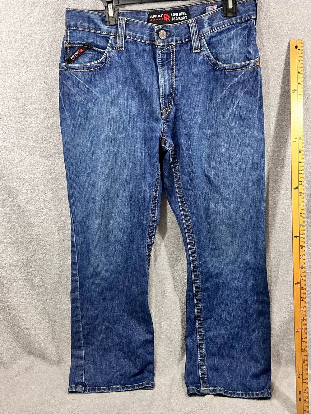Ariat FR Jeans Mens 32x30 M4 Low Rise Flame Resistant CAT 2 Blue Workwear Denim